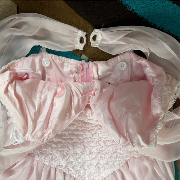 Karen Okada For David Howard Drop Waist Asymmetrical Pink Dress - Picture 4 of 8